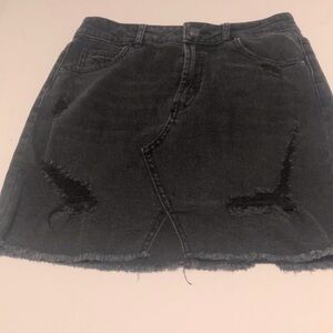 Wild Fable distressed black denim skirt . Size 2